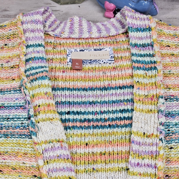 Anthropologie Pilcro Barbacoa Palm Tree Kimono Cardigan XL - Picture 8 of 11